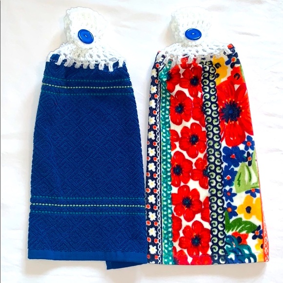 The Pioneer Woman Other - Hand Crafted  Crocheted Top Hanging Kitchen Towels